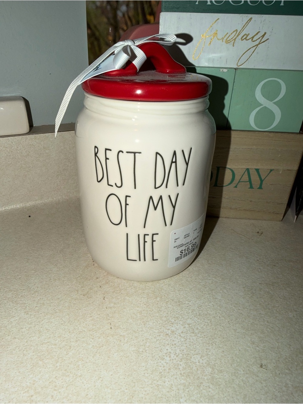 Rae dunn frozen olaf best day of my life canister